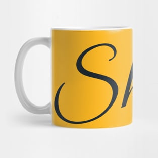 Urban Word 'Sheesh' in Black Lettering Mug